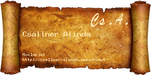 Csallner Alinda névjegykártya
